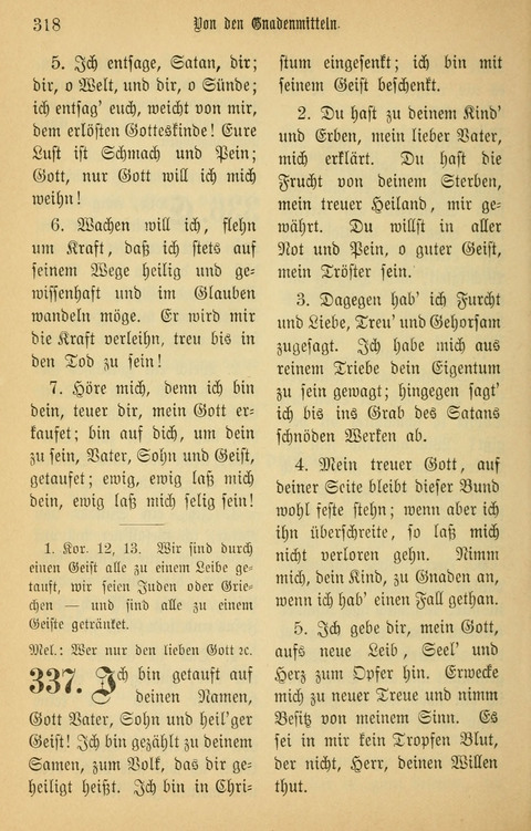 Gesangbuch in Mennoniten-Gemeinden in Kirche und Haus (4th ed.) page 318