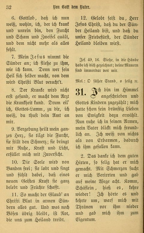 Gesangbuch in Mennoniten-Gemeinden in Kirche und Haus (4th ed.) page 32