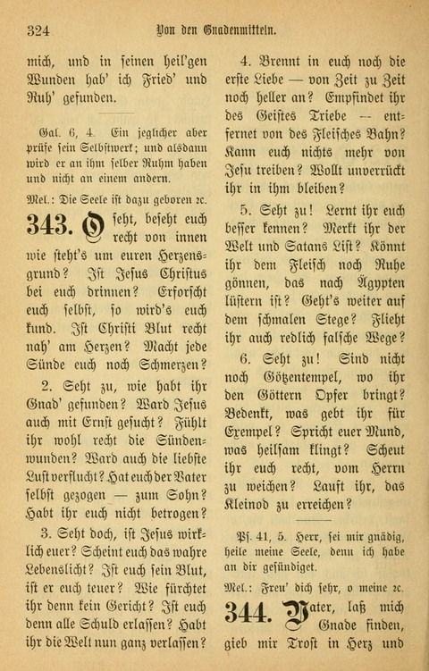 Gesangbuch in Mennoniten-Gemeinden in Kirche und Haus (4th ed.) page 324