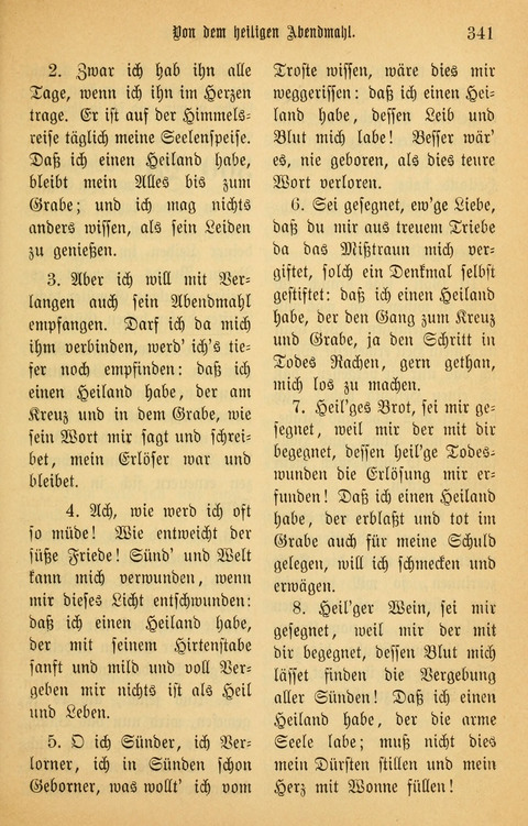 Gesangbuch in Mennoniten-Gemeinden in Kirche und Haus (4th ed.) page 341