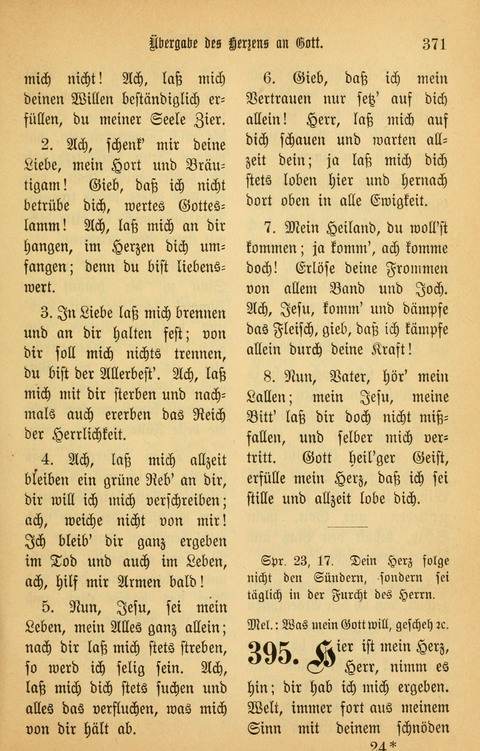 Gesangbuch in Mennoniten-Gemeinden in Kirche und Haus (4th ed.) page 371