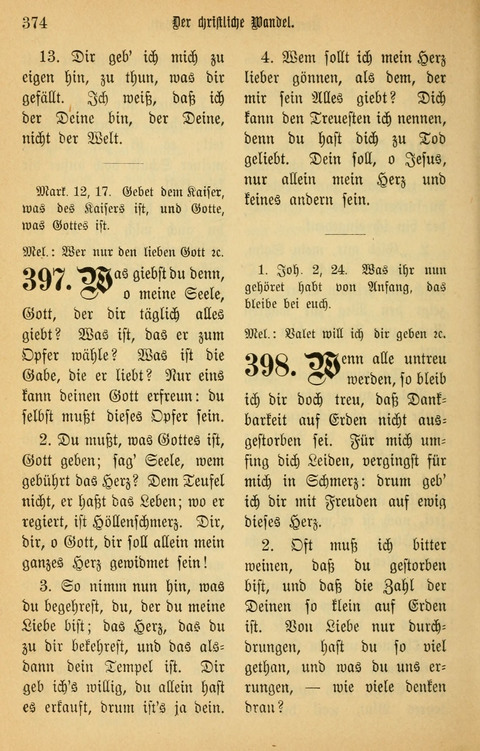 Gesangbuch in Mennoniten-Gemeinden in Kirche und Haus (4th ed.) page 374