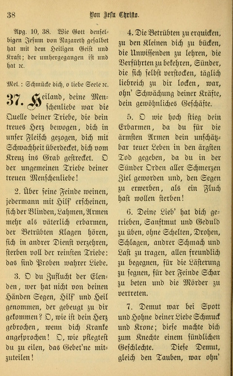 Gesangbuch in Mennoniten-Gemeinden in Kirche und Haus (4th ed.) page 38