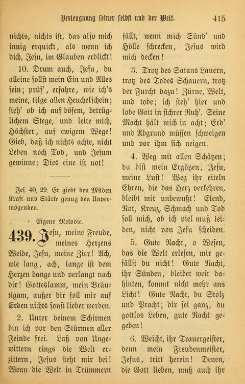 Gesangbuch in Mennoniten-Gemeinden in Kirche und Haus (4th ed.) page 415