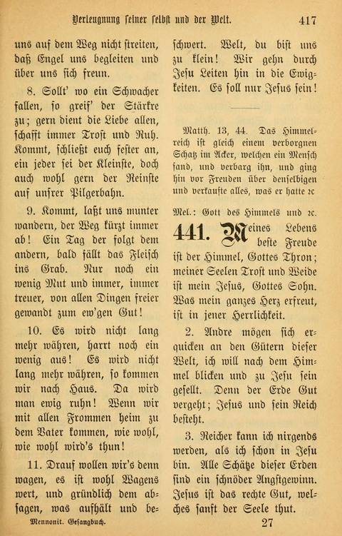 Gesangbuch in Mennoniten-Gemeinden in Kirche und Haus (4th ed.) page 417