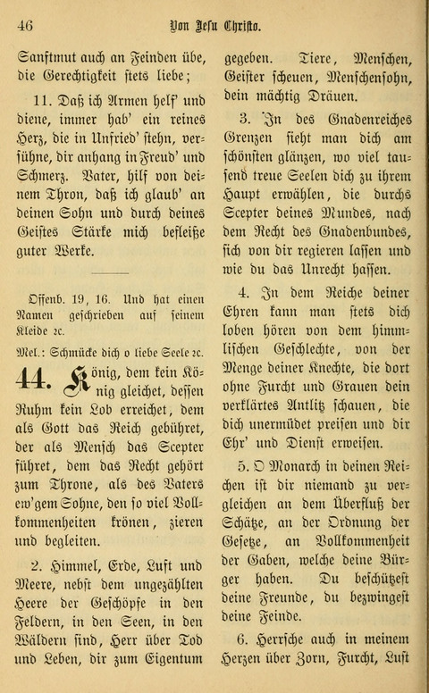 Gesangbuch in Mennoniten-Gemeinden in Kirche und Haus (4th ed.) page 46