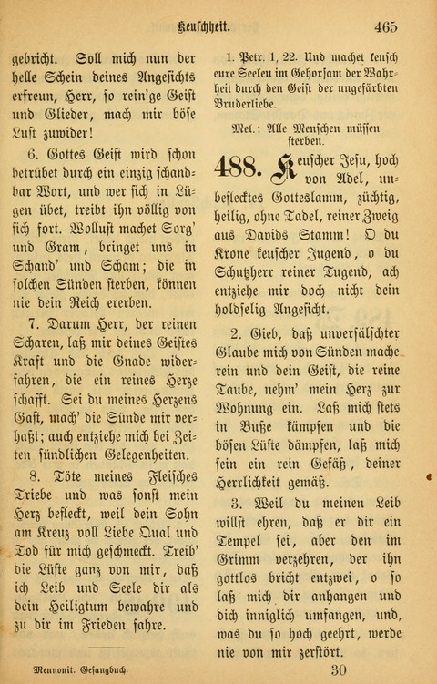 Gesangbuch in Mennoniten-Gemeinden in Kirche und Haus (4th ed.) page 465