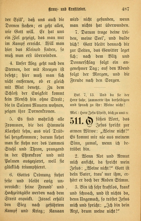 Gesangbuch in Mennoniten-Gemeinden in Kirche und Haus (4th ed.) page 487