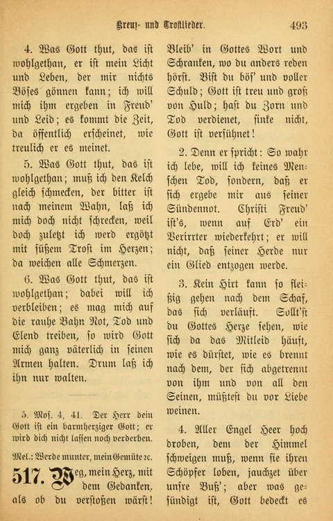 Gesangbuch in Mennoniten-Gemeinden in Kirche und Haus (4th ed.) page 493