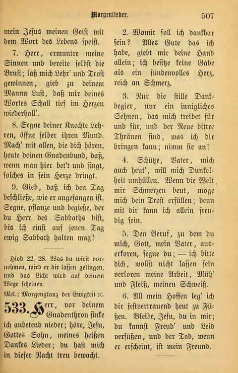 Gesangbuch in Mennoniten-Gemeinden in Kirche und Haus (4th ed.) page 507