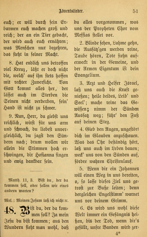 Gesangbuch in Mennoniten-Gemeinden in Kirche und Haus (4th ed.) page 51