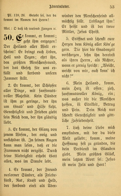 Gesangbuch in Mennoniten-Gemeinden in Kirche und Haus (4th ed.) page 53