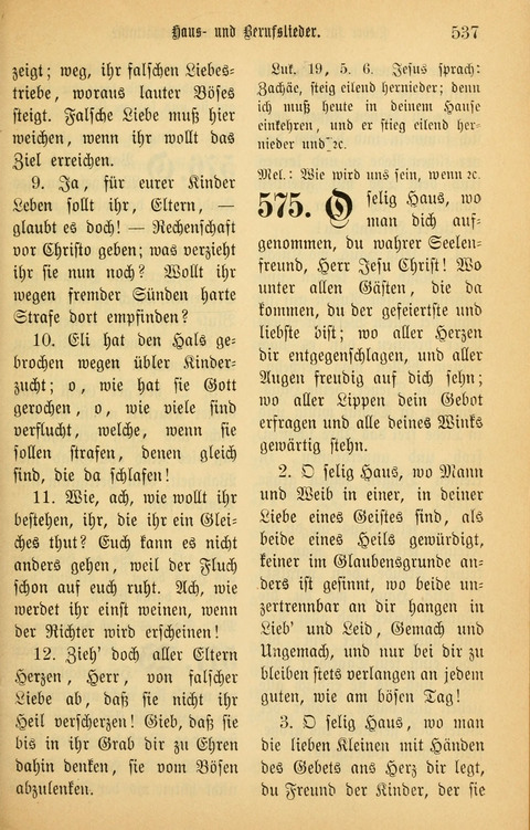 Gesangbuch in Mennoniten-Gemeinden in Kirche und Haus (4th ed.) page 537