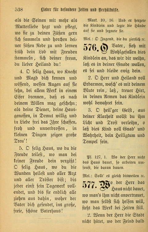 Gesangbuch in Mennoniten-Gemeinden in Kirche und Haus (4th ed.) page 538