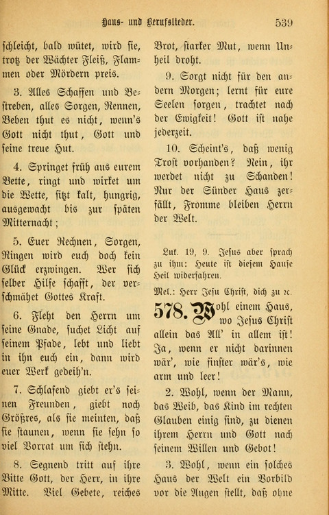 Gesangbuch in Mennoniten-Gemeinden in Kirche und Haus (4th ed.) page 539