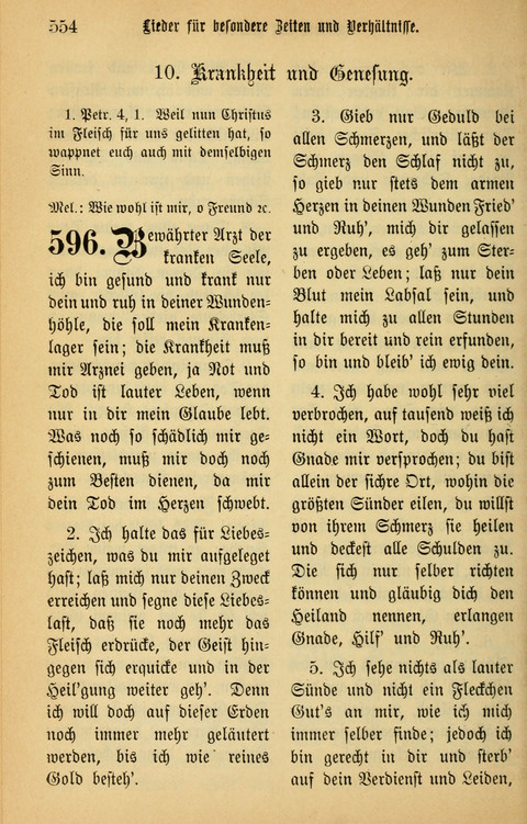 Gesangbuch in Mennoniten-Gemeinden in Kirche und Haus (4th ed.) page 554