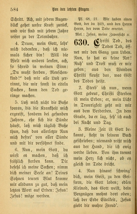 Gesangbuch in Mennoniten-Gemeinden in Kirche und Haus (4th ed.) page 584