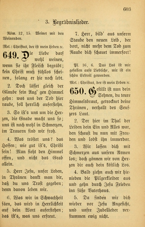 Gesangbuch in Mennoniten-Gemeinden in Kirche und Haus (4th ed.) page 603