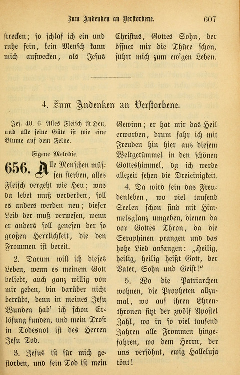 Gesangbuch in Mennoniten-Gemeinden in Kirche und Haus (4th ed.) page 607