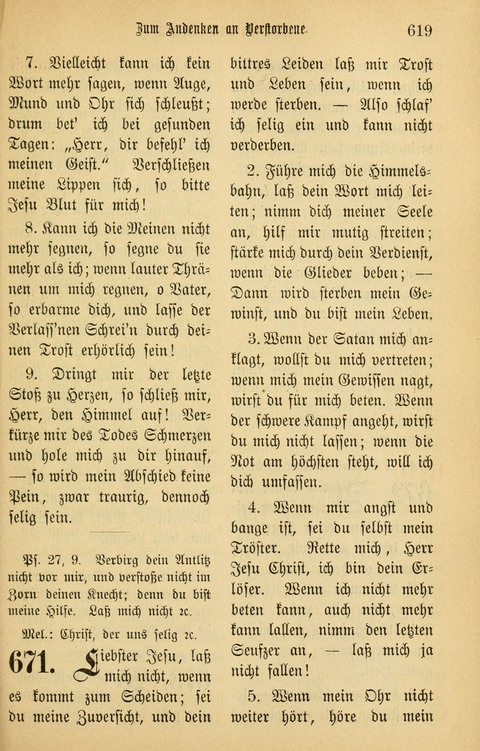 Gesangbuch in Mennoniten-Gemeinden in Kirche und Haus (4th ed.) page 619