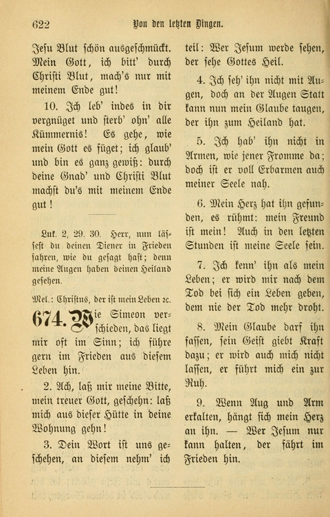 Gesangbuch in Mennoniten-Gemeinden in Kirche und Haus (4th ed.) page 622