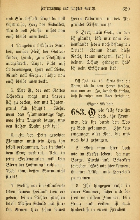 Gesangbuch in Mennoniten-Gemeinden in Kirche und Haus (4th ed.) page 629