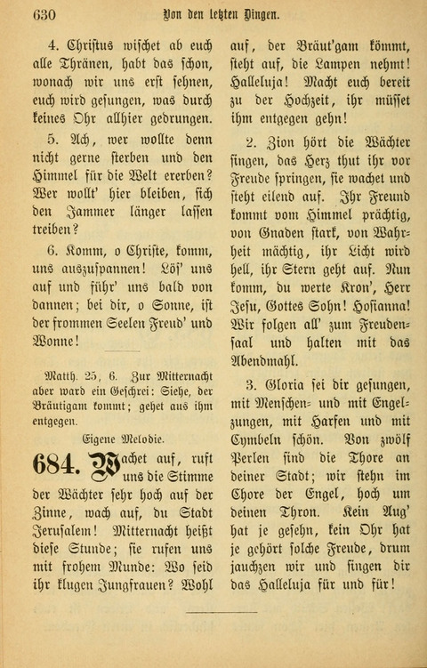 Gesangbuch in Mennoniten-Gemeinden in Kirche und Haus (4th ed.) page 630