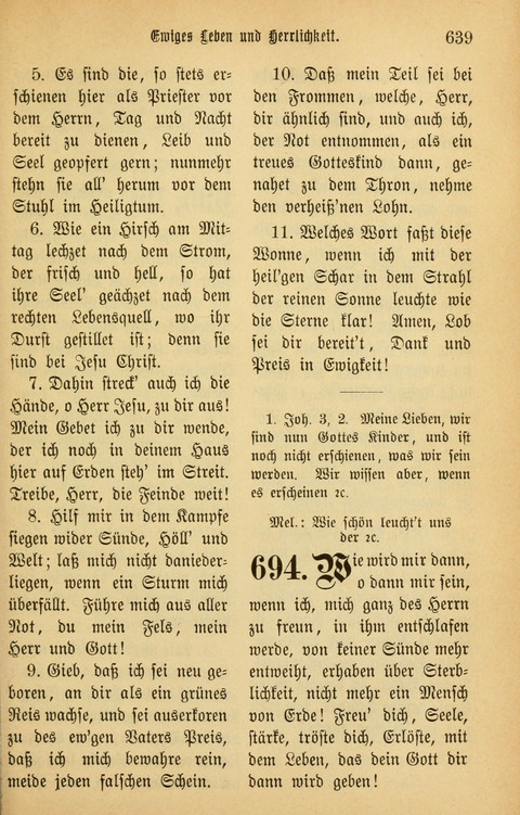 Gesangbuch in Mennoniten-Gemeinden in Kirche und Haus (4th ed.) page 639