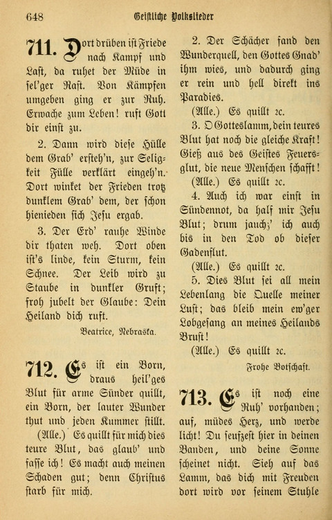 Gesangbuch in Mennoniten-Gemeinden in Kirche und Haus (4th ed.) page 648