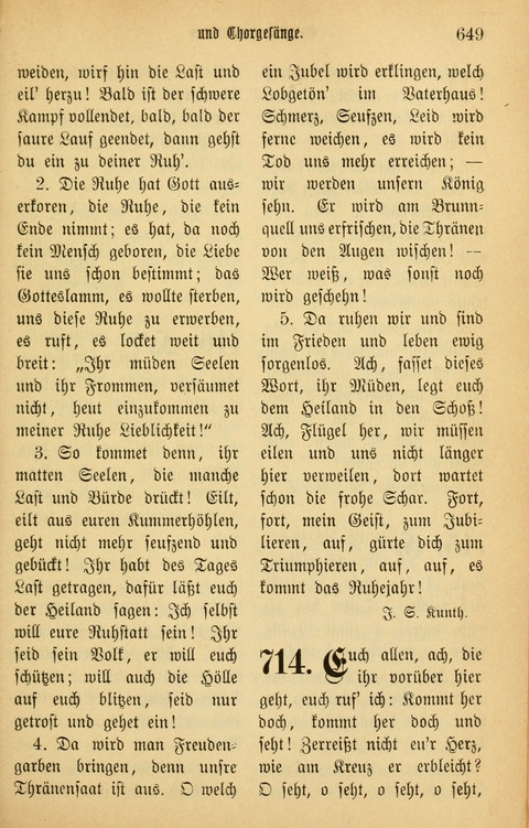 Gesangbuch in Mennoniten-Gemeinden in Kirche und Haus (4th ed.) page 649