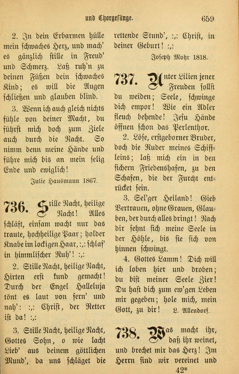 Gesangbuch in Mennoniten-Gemeinden in Kirche und Haus (4th ed.) page 659