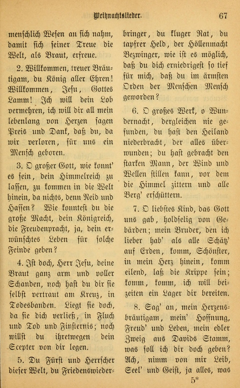 Gesangbuch in Mennoniten-Gemeinden in Kirche und Haus (4th ed.) page 67