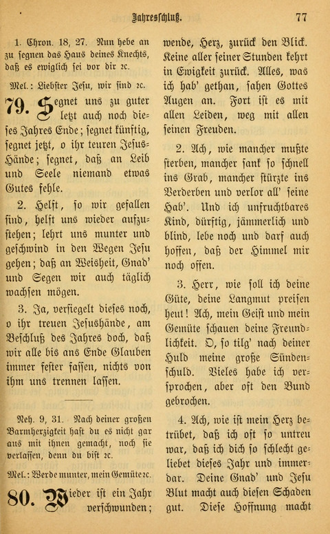 Gesangbuch in Mennoniten-Gemeinden in Kirche und Haus (4th ed.) page 77