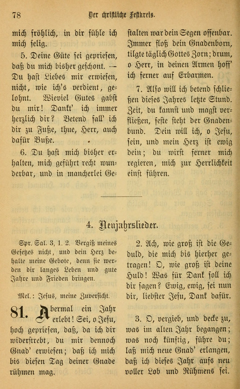 Gesangbuch in Mennoniten-Gemeinden in Kirche und Haus (4th ed.) page 78