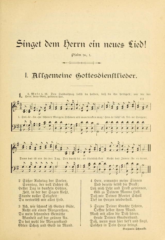 Gesangbuch mit Noten: herausgegeben von der Allgemeinen Conferenz der Mennoniten von Nord-Amerika (3rd. Aufl.) page 1