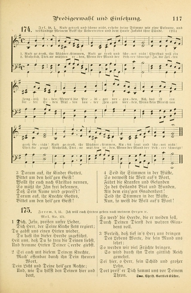 Gesangbuch mit Noten: herausgegeben von der Allgemeinen Conferenz der Mennoniten von Nord-Amerika (3rd. Aufl.) page 117