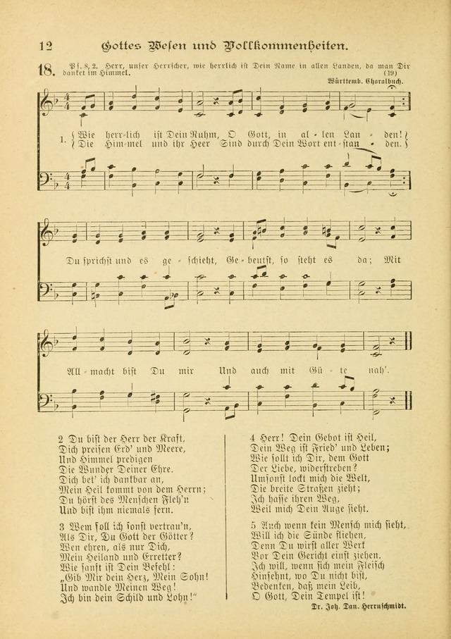 Gesangbuch mit Noten: herausgegeben von der Allgemeinen Conferenz der Mennoniten von Nord-Amerika (3rd. Aufl.) page 12