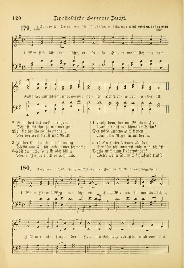 Gesangbuch mit Noten: herausgegeben von der Allgemeinen Conferenz der Mennoniten von Nord-Amerika (3rd. Aufl.) page 120