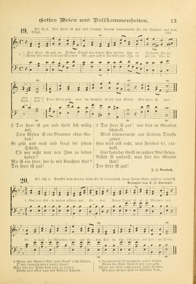 Gesangbuch mit Noten: herausgegeben von der Allgemeinen Conferenz der Mennoniten von Nord-Amerika (3rd. Aufl.) page 13