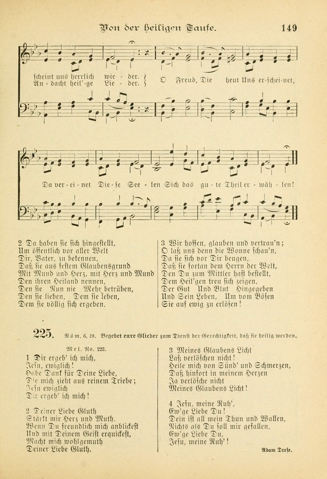 Gesangbuch mit Noten: herausgegeben von der Allgemeinen Conferenz der Mennoniten von Nord-Amerika (3rd. Aufl.) page 149