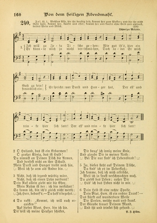 Gesangbuch mit Noten: herausgegeben von der Allgemeinen Conferenz der Mennoniten von Nord-Amerika (3rd. Aufl.) page 160