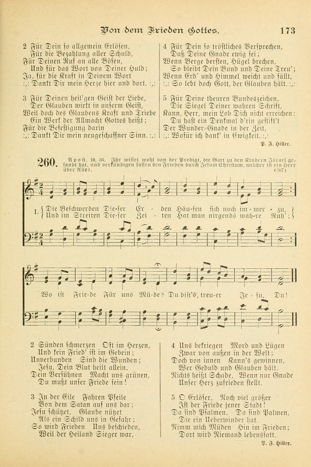 Gesangbuch mit Noten: herausgegeben von der Allgemeinen Conferenz der Mennoniten von Nord-Amerika (3rd. Aufl.) page 173