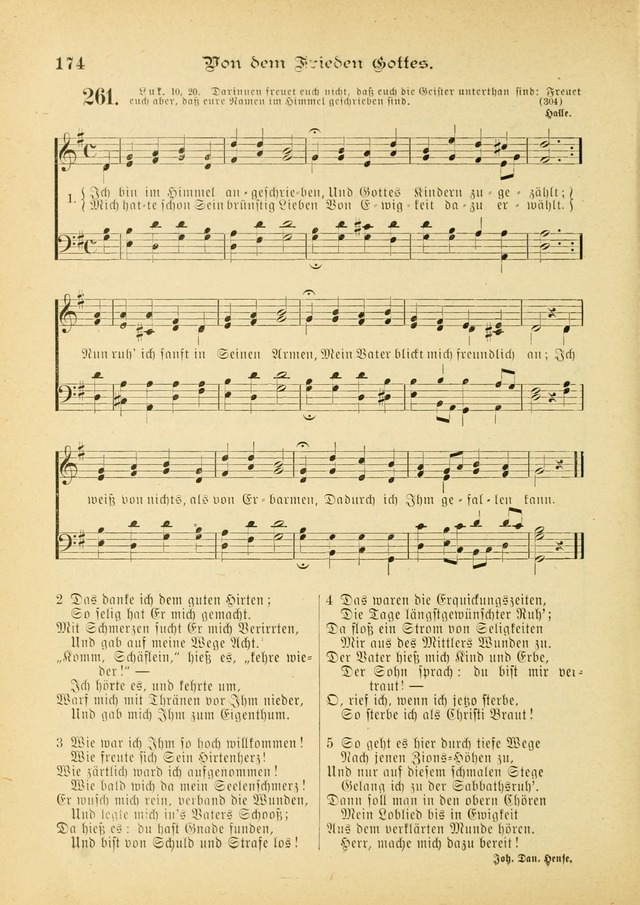 Gesangbuch mit Noten: herausgegeben von der Allgemeinen Conferenz der Mennoniten von Nord-Amerika (3rd. Aufl.) page 174