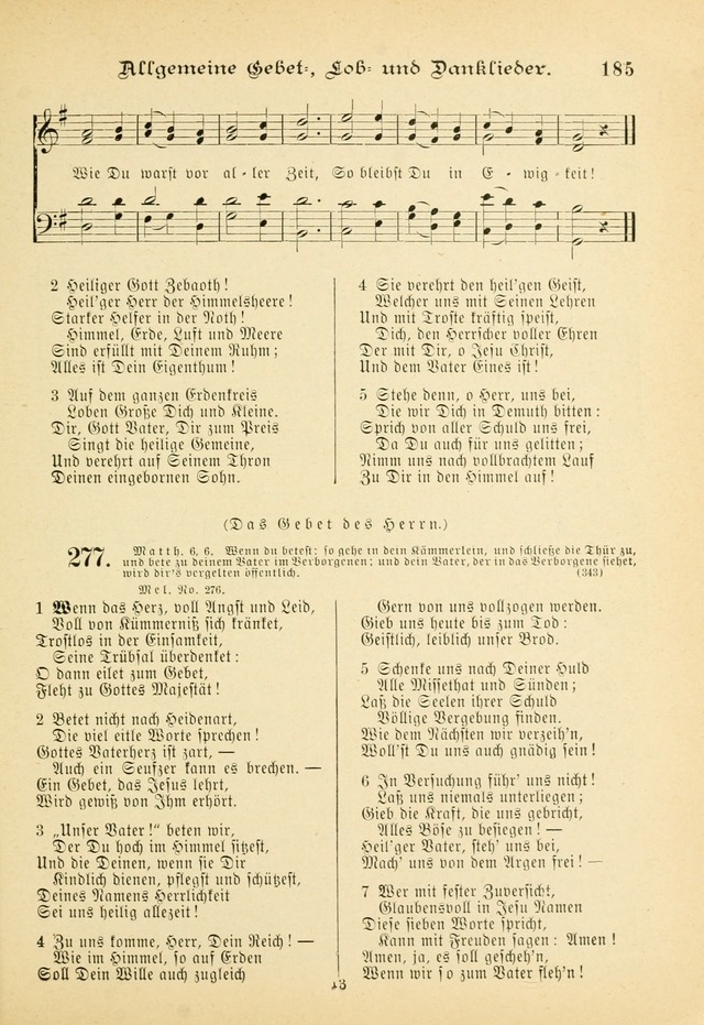 Gesangbuch mit Noten: herausgegeben von der Allgemeinen Conferenz der Mennoniten von Nord-Amerika (3rd. Aufl.) page 185