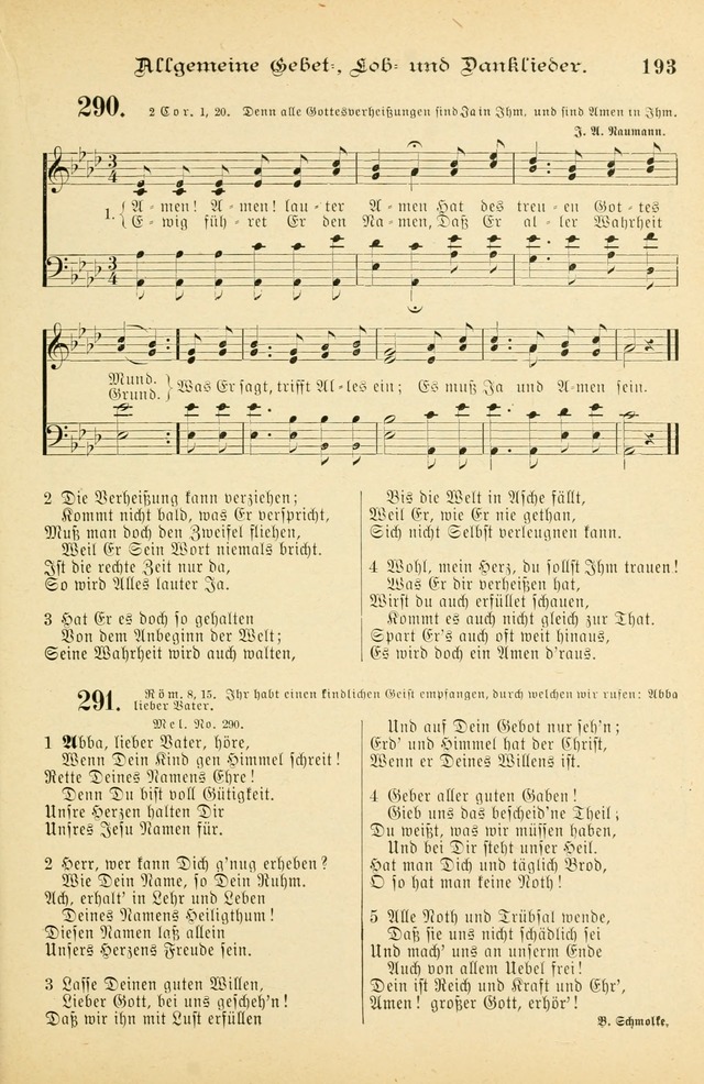 Gesangbuch mit Noten: herausgegeben von der Allgemeinen Conferenz der Mennoniten von Nord-Amerika (3rd. Aufl.) page 193