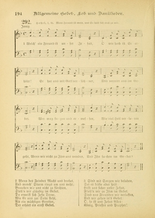 Gesangbuch mit Noten: herausgegeben von der Allgemeinen Conferenz der Mennoniten von Nord-Amerika (3rd. Aufl.) page 194