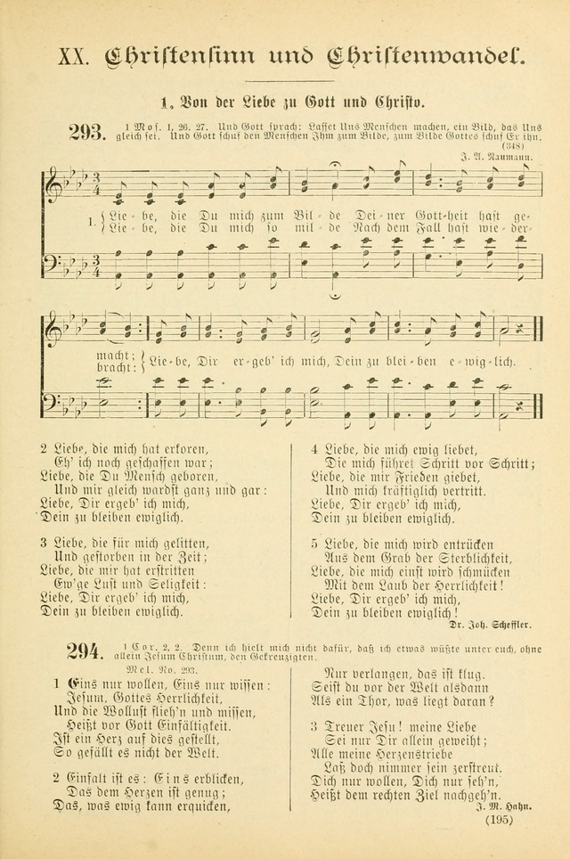 Gesangbuch mit Noten: herausgegeben von der Allgemeinen Conferenz der Mennoniten von Nord-Amerika (3rd. Aufl.) page 195