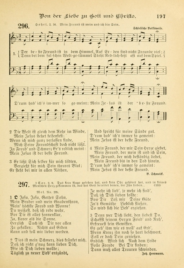 Gesangbuch mit Noten: herausgegeben von der Allgemeinen Conferenz der Mennoniten von Nord-Amerika (3rd. Aufl.) page 197