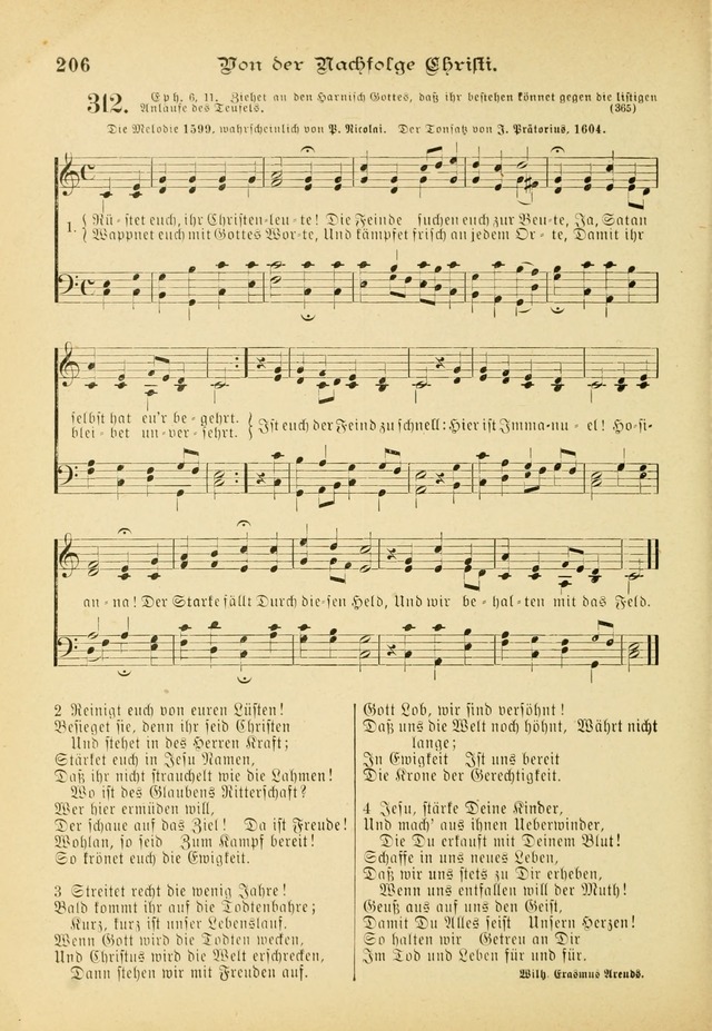 Gesangbuch mit Noten: herausgegeben von der Allgemeinen Conferenz der Mennoniten von Nord-Amerika (3rd. Aufl.) page 206