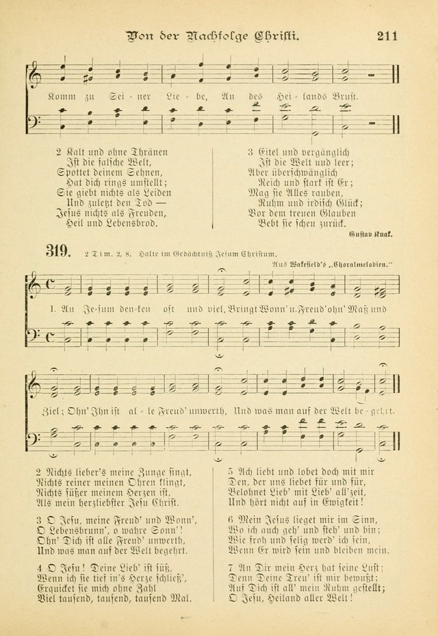 Gesangbuch mit Noten: herausgegeben von der Allgemeinen Conferenz der Mennoniten von Nord-Amerika (3rd. Aufl.) page 211